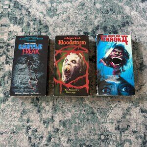 Lot of 3 Vintage Horror VHS Halloween